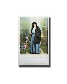 Malta Postcard Vincenzo Galea Country Woman Unused Undivided Back Signed V2