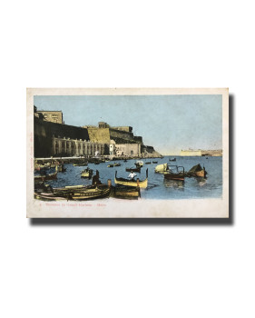 Malta Postcard Vincenzo Galea Grand Harbour Unused Undivided Back Signed