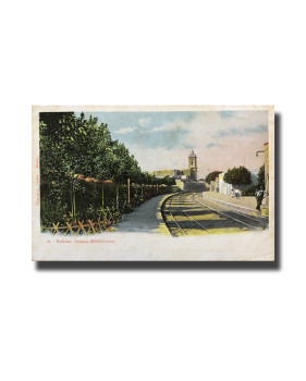 Malta Postcard Vincenzo Galea Railway Station Unused Undivided Back Signed