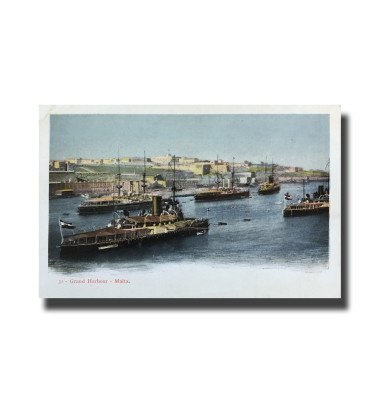 Malta Postcard Vincenzo Galea Grand Harbour Undivided Back Signed V4