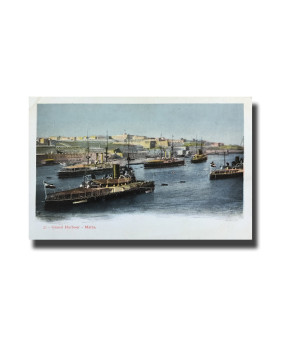 Malta Postcard Vincenzo Galea Grand Harbour Undivided Back Signed V4