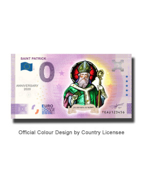 Anniversary 0 Euro Souvenir Banknote Saint Patrick Colour Ireland TEAU 2021-1