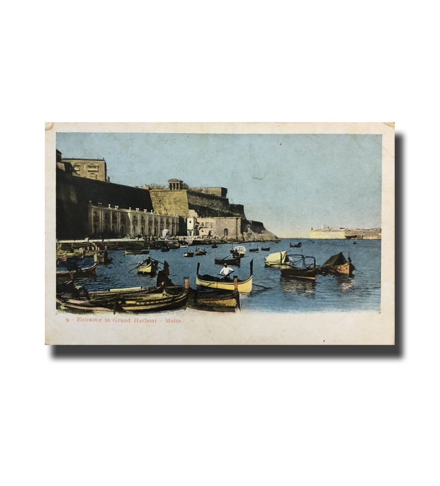 Malta Postcard Vincenzo Galea Grand Harbour New Unappropriated Undivided Back