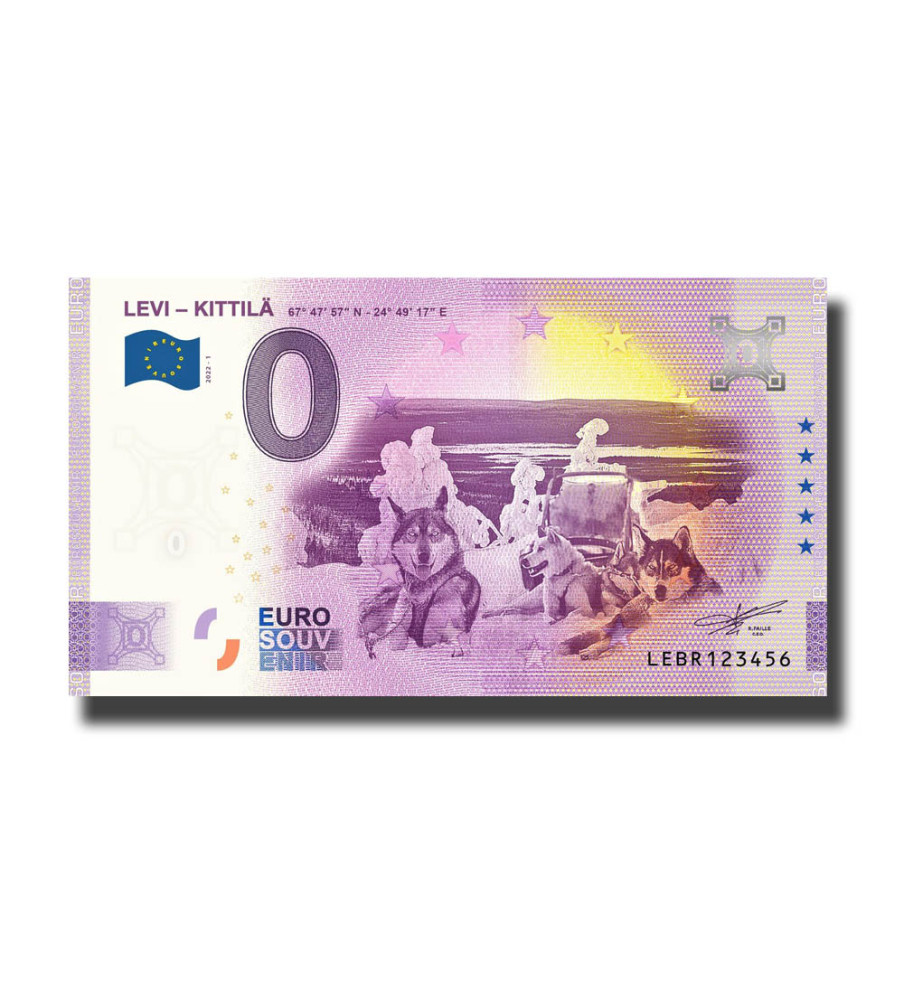 0 Euro Souvenir Banknote Levi - Kittila Finland LEBR 2022-1