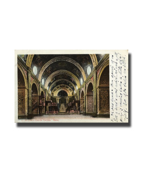 Malta Postcard Vincenzo Galea St John Church New Unappropriated Undivided Back