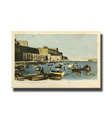 Malta Postcard Vincenzo Galea Grand Harbour New Unappropriated Undivided Back V3