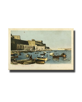 Malta Postcard Vincenzo Galea Grand Harbour New Unappropriated Undivided Back V3