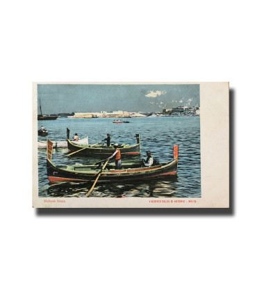 Malta Postcard Vincenzo Galea Di Antonio Boats New Unused Undivided Back