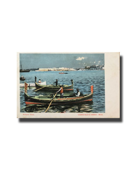 Malta Postcard Vincenzo Galea Di Antonio Boats New Unused Undivided Back