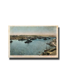Malta Postcard Vincenzo Galea Di Antonio The Fleet in Harbour New Undivided Back
