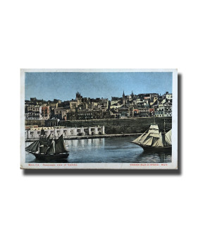 Malta Postcard Vincenzo Galea Di Antonio Panorama Valletta Undivided Back
