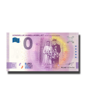 0 Euro Souvenir Banknote Koninklijk Huwelijksbiljet Netherlands PEAR 2022-1