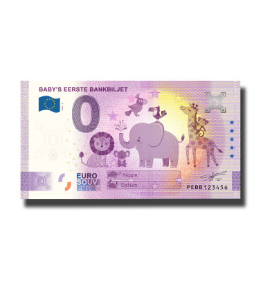 0 Euro Souvenir Banknote Baby's Eerste Bankbiljet Netherlands PEBB 2022-2
