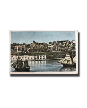 Malta Postcard Vincenzo Galea Panorama Valletta Unused Undivided Back