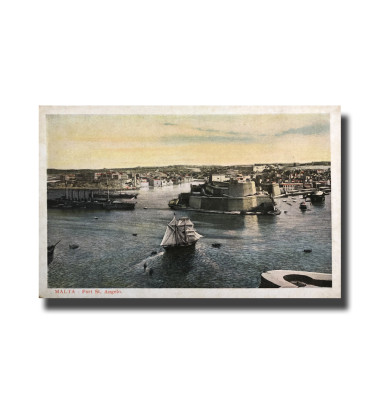 Malta Postcard Vincenzo Galea Fort St Angelo Unused Undivided Back