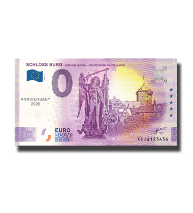 Anniversary 0 Euro Souvenir Banknote Schloss Burg Erzengel Michael Germany XEJG 2020-12