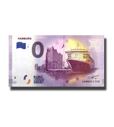 0 Euro Souvenir Banknote Hamburg Germany XEMW 2020-1