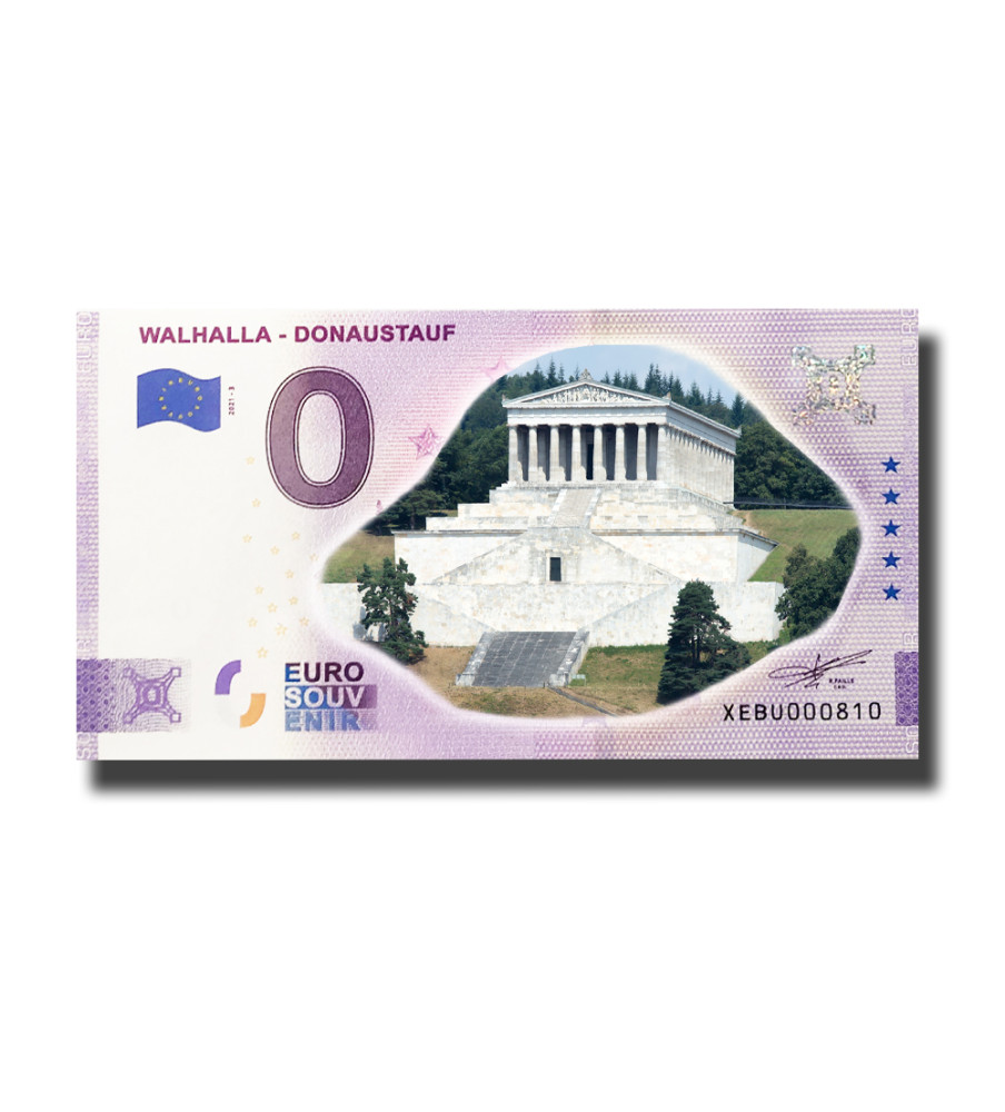 Anniversary 0 Euro Souvenir Banknote Walhala Donaustauf Colour Germany XEBU 2021-3