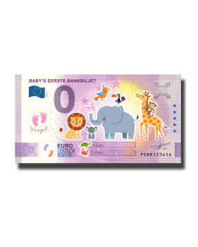 0 Euro Souvenir Banknote Baby's Eerste Pink Bankbiljet Colour Netherlands PEBB 2022-2