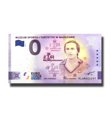 0 Euro Souvenir Banknote Muzeum Sportu I Turystyki W Warszawie Poland PLAM 2021-6