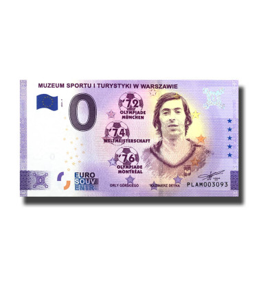 0 Euro Souvenir Banknote Muzeum Sportu I Turystyki W Warszawie Poland PLAM 2021-7