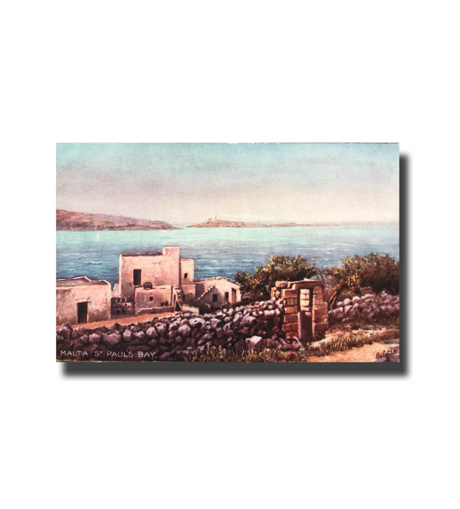 Malta Postcard Tucks St Paul's Bay Used Divided Back