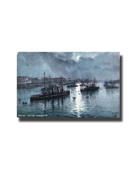 Malta Postcard Tucks Grand Harbour Used Divided Back