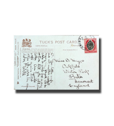 Malta Postcard Tucks Strada Reale Used With Stamp Divided Back