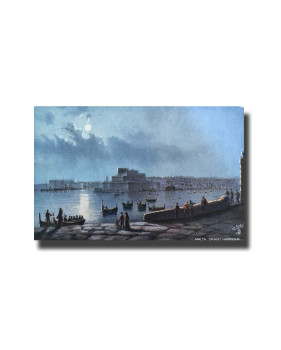 Malta Postcard Tucks Grand Harbour Used With Stamp Divided Back V2
