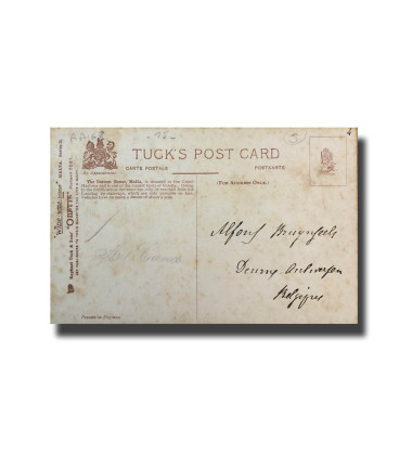 Malta Postcard Tucks Custom House Used With Stamp Divided Back