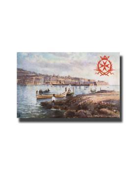 Malta Postcard Tucks Entrance To Grand Harbour Used Divided Back