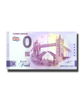 0 Pound Souvenir Banknote Tower Bridge United Kingdom GBAZ 2022-1