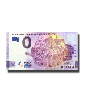 0 Euro Souvenir Banknote Ruhgebiet-Die 11 Kreisfrein Stadte Germany XETF 2021-1