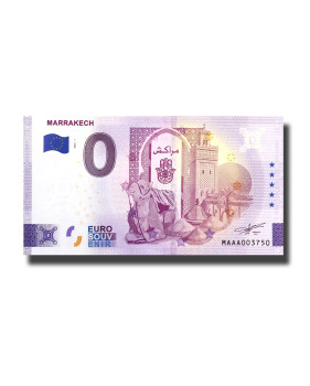 0 Euro Souvenir Banknote Marrakech Morocco MAAA 2022-1