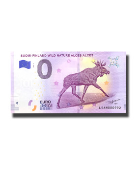 0 Euro Souvenir Banknote Wild Nature Alces Alces Finland LEAN 2019-2