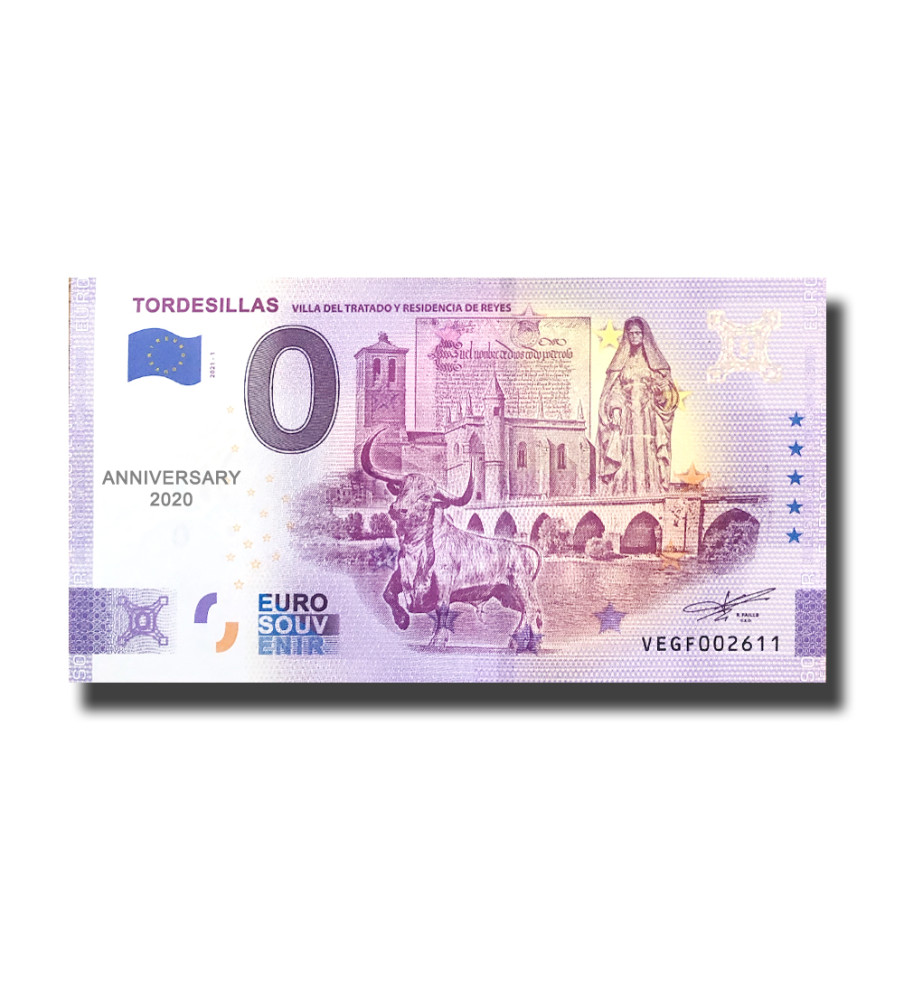 Anniversary 0 Euro Souvenir Banknote Tordesillas Spain VEGF 2021-1