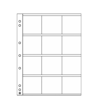 Leuchtturm Coin Sheets NUMIS K50 For 12 Coin Folders, Pack of 5, 50mm x 50mm