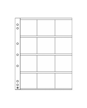Leuchtturm Coin Sheets NUMIS K50 For 12 Coin Folders, Pack of 5, 50mm x 50mm