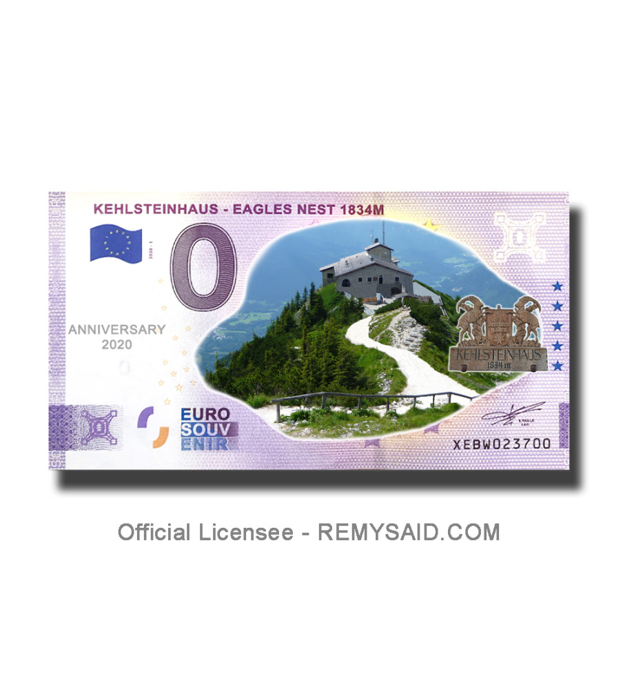 Anniversary 0 Euro Souvenir Banknote Kehlsteinhaus Colour Germany XEBW 2020-1
