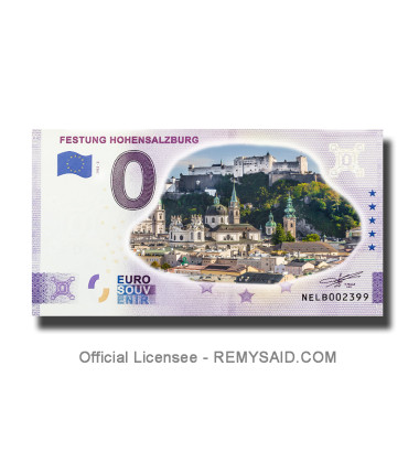 0 Euro Souvenir Banknote Festung Hohensalzburg Colour Austria NELB 2022-2