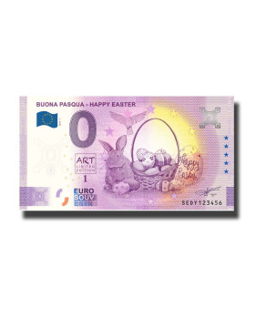 0 Euro Souvenir Banknote Buona Pasqua Happy Easter Italy SEDY 2022-1