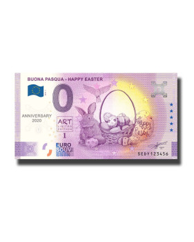 Anniversary 0 Euro Souvenir Banknote Buona Pasqua Happy Easter Italy SEDY 2022-1