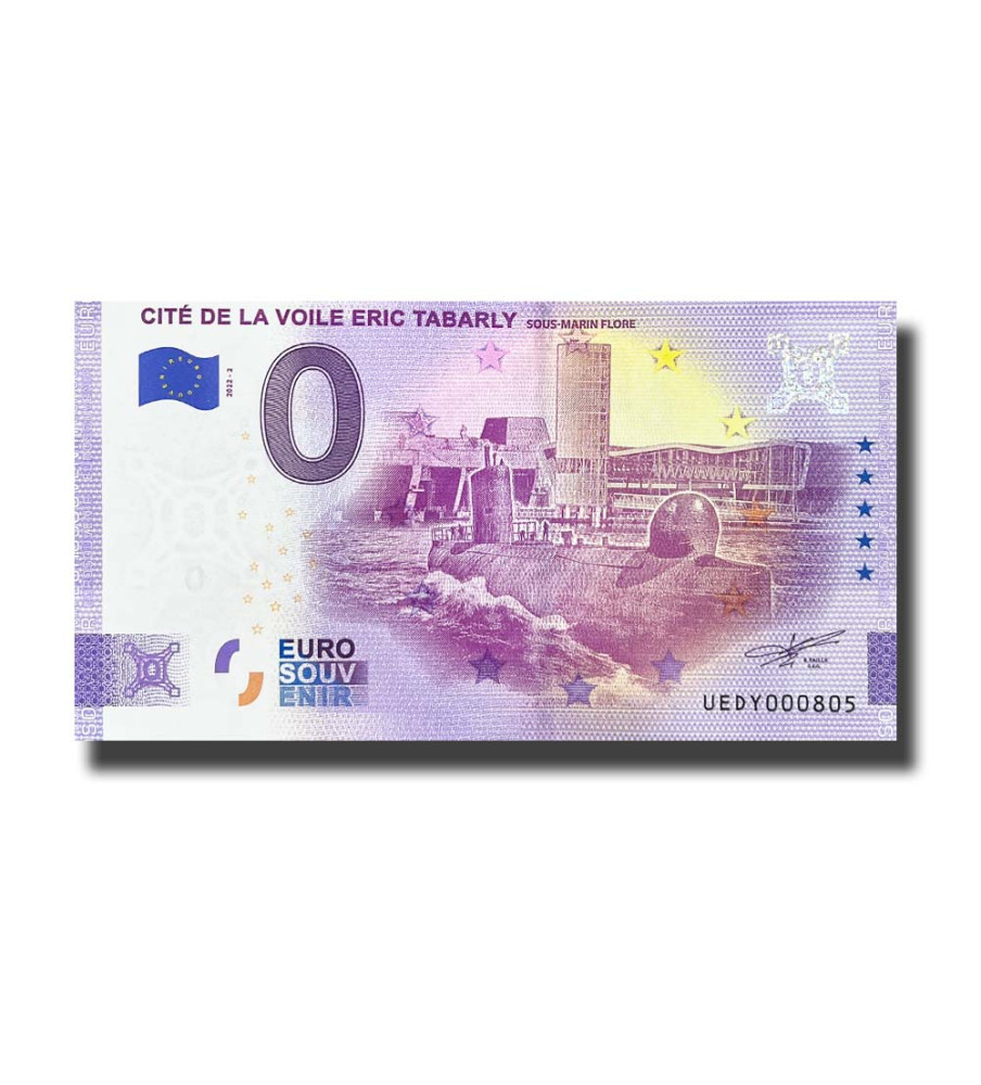 0 Euro Souvenir Banknote Cite De La Voile Eric Tabarly France UEDY 2022-2