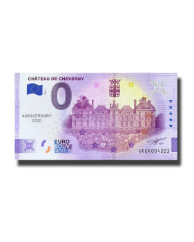 Anniversary 0 Euro Souvenir Banknote Chateau De Cheverny France UEEK 2022-3