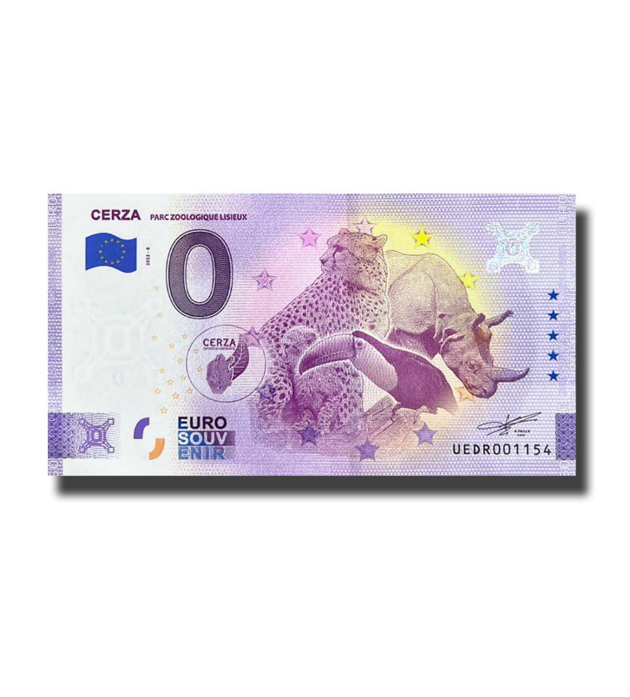 0 Euro Souvenir Banknote Cerza France UEDR 2022-8