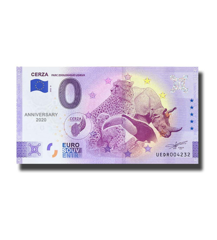 Anniversary 0 Euro Souvenir Banknote Cerza France UEDR 2022-8