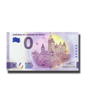 0 Euro Souvenir Banknote Chateau Et Jardins Du Rivau France UERN 2022-1