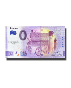 Anniversary 0 Euro Souvenir Banknote Ile D'Aix France UEUW 2022-1