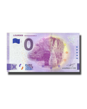 0 Euro Souvenir Banknote Lourdes France UEEM 2022-3