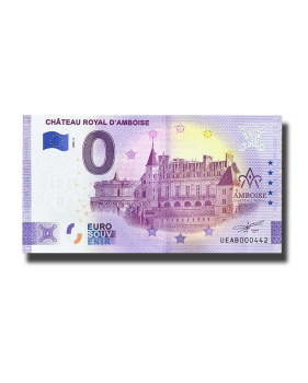 0 Euro Souvenir Banknote Chateau Royal D'Ambroise France UEAB 2022-3